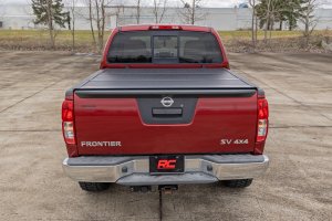 Nissan Frontier Hard Low Profile Bed Cover - Rough Country - Tri-Fold - '05-'21